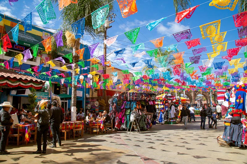 A market street in Tijuana, Mexico. The dental implant & all-on-4 cost in Mexico, specifically Tijuana, is great.
