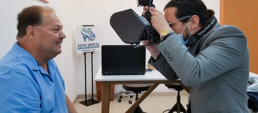 Dr. Nestor with a Full Mouth Implants patient.